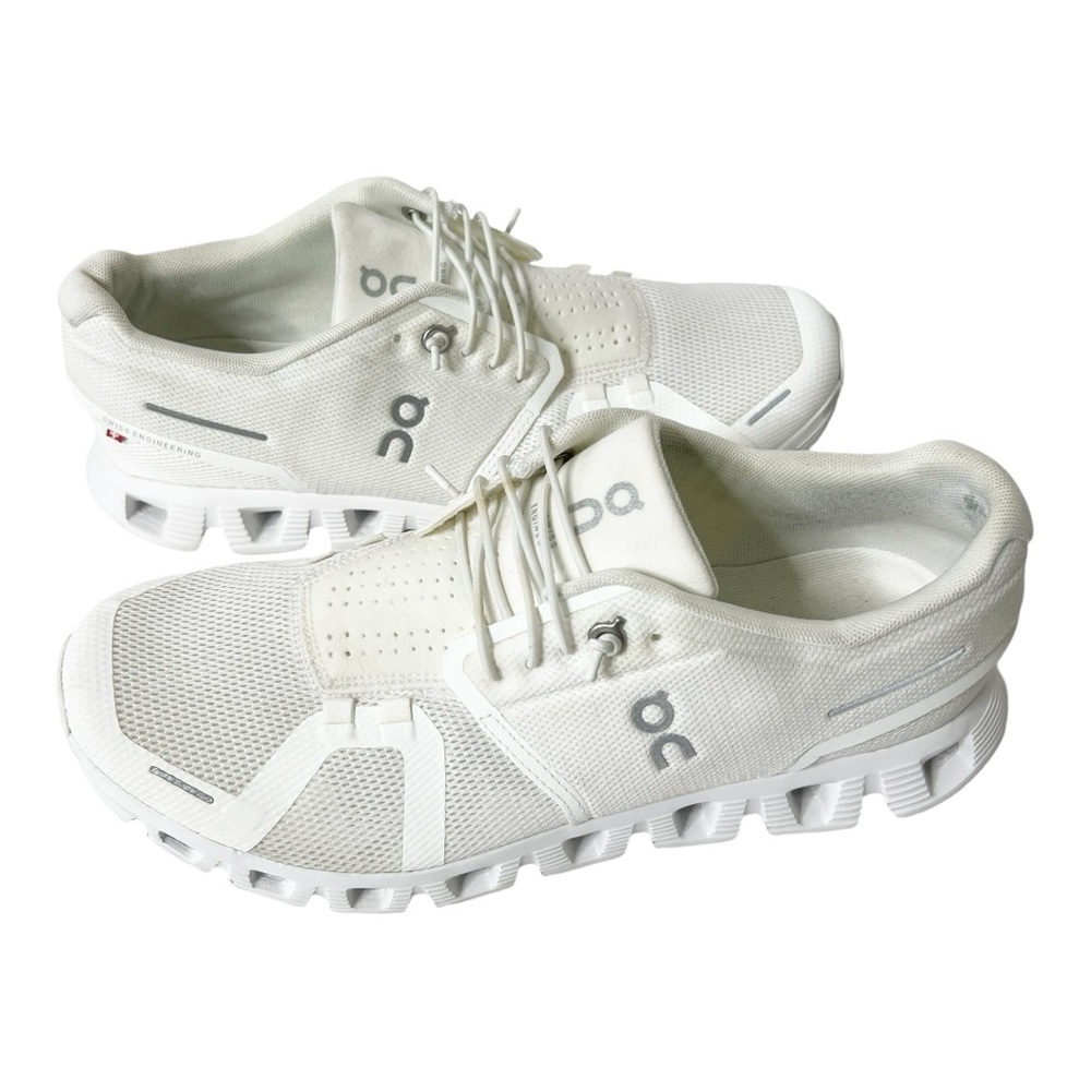 On Men's Cloud 5 Undyed White Athletic Running Sneakers Size 8